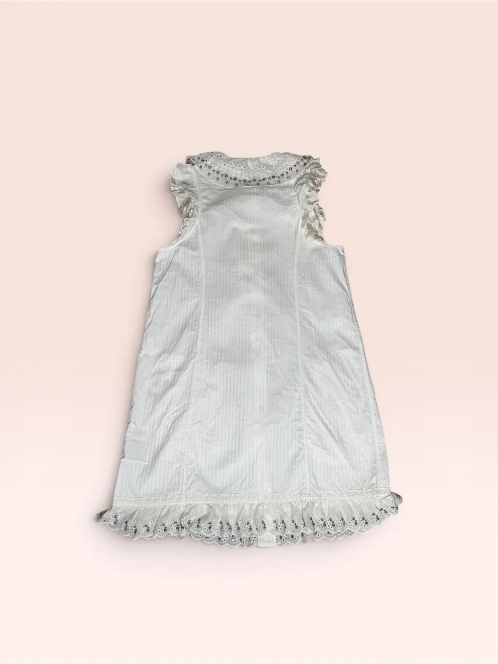 Coach Ruffle Prairie Mini Dress with Studs. - Picture 2 of 7